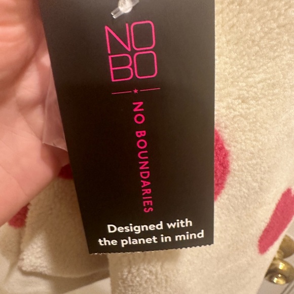 Valentine’s (Juniors) Heart Print Fleece Bomber Jacket New Size 15-17 XL - Picture 5 of 8